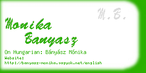 monika banyasz business card